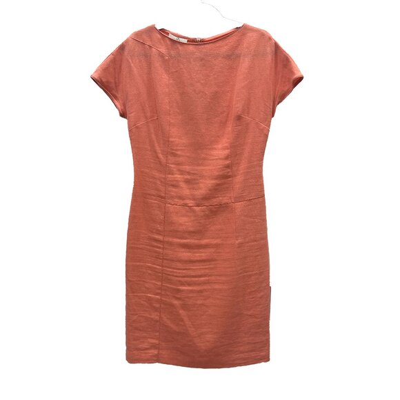Valentino Dresses & Skirts - Vintage Valentino Miss V Coral Pink Linen Blend Dress 42 / 8